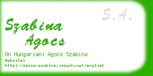 szabina agocs business card